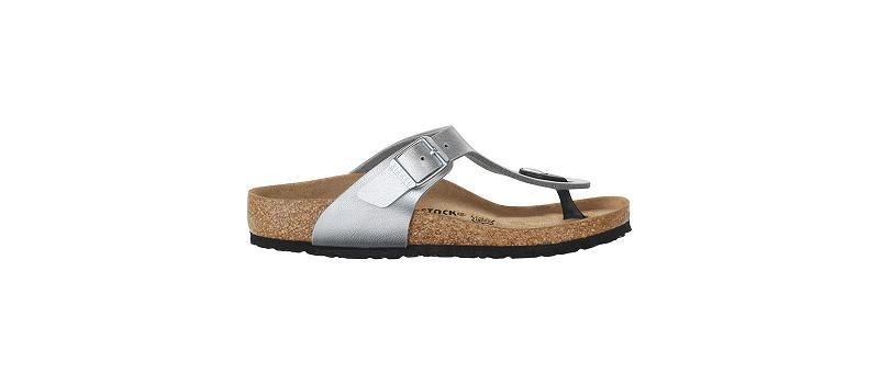 Birkenstock Birko-flor Regular Gizeh Børn Sølv | DK 14NWY